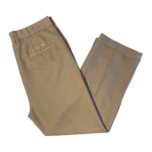 BOLLE Golf Pleated Cuffed Pants Khaki Tan Men’s Size 38